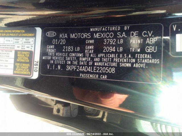 Photo 8 VIN: 3KPF24AD4LE220508 - KIA FORTE 