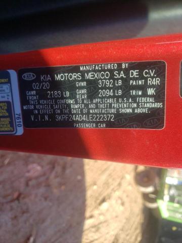 Photo 9 VIN: 3KPF24AD4LE222372 - KIA FORTE FE 