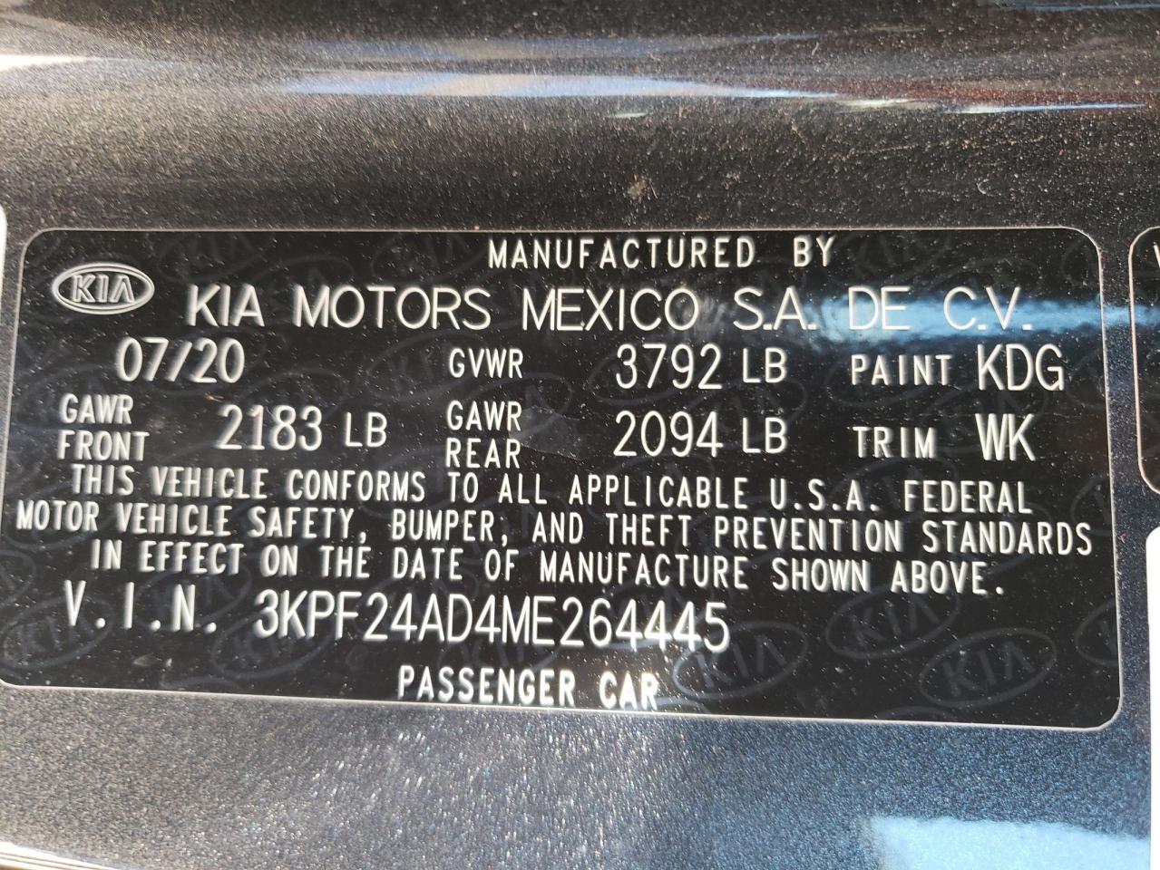 Photo 12 VIN: 3KPF24AD4ME264445 - KIA FORTE 