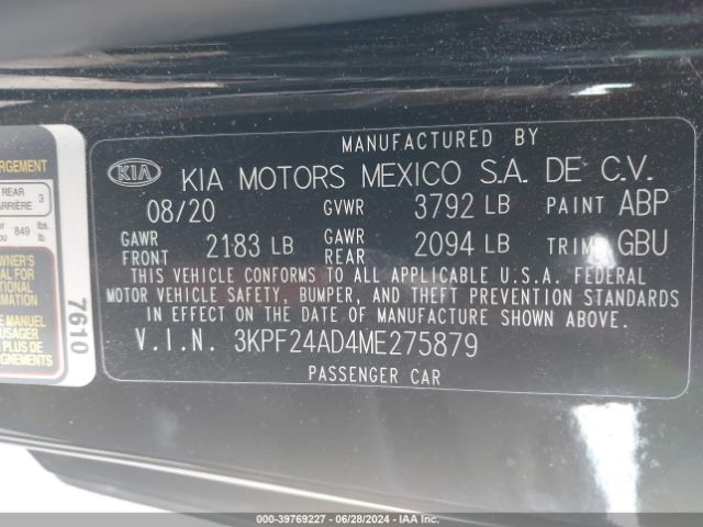 Photo 8 VIN: 3KPF24AD4ME275879 - KIA FORTE 