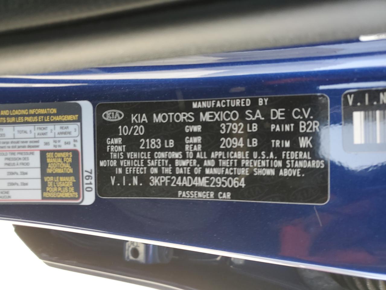 Photo 11 VIN: 3KPF24AD4ME295064 - KIA FORTE 