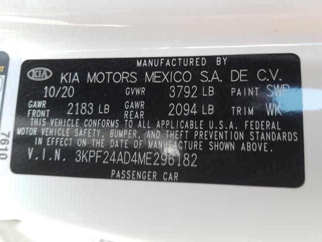 Photo 9 VIN: 3KPF24AD4ME296182 - KIA FORTE FE 