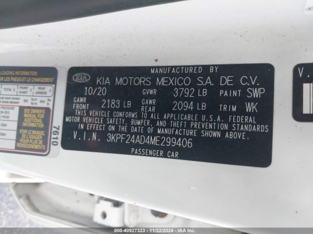 Photo 8 VIN: 3KPF24AD4ME299406 - KIA FORTE 