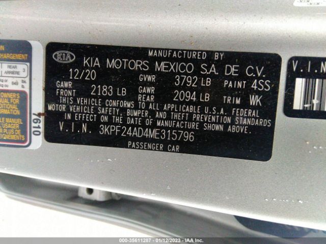 Photo 8 VIN: 3KPF24AD4ME315796 - KIA FORTE 