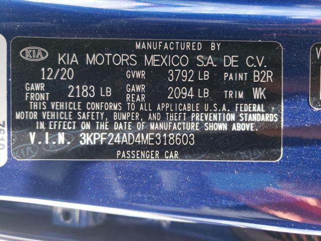 Photo 12 VIN: 3KPF24AD4ME318603 - KIA FORTE FE 