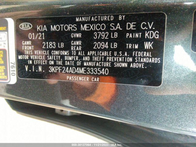 Photo 8 VIN: 3KPF24AD4ME333540 - KIA FORTE 