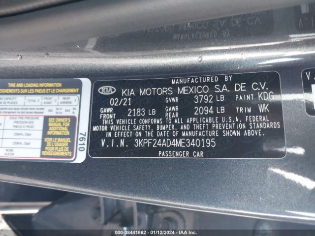 Photo 8 VIN: 3KPF24AD4ME340195 - KIA FORTE 