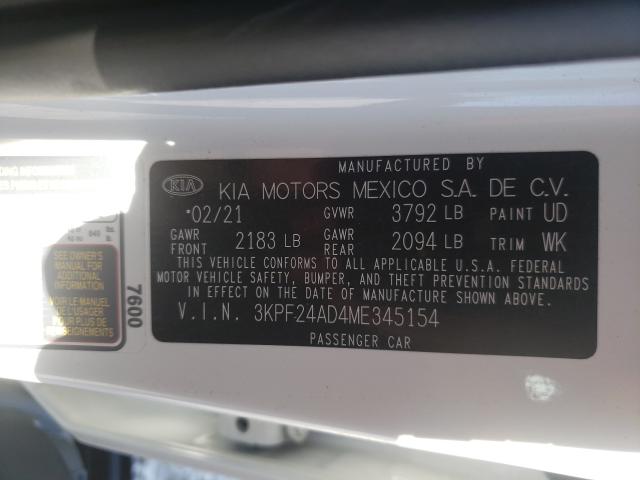 Photo 9 VIN: 3KPF24AD4ME345154 - KIA FORTE FE 