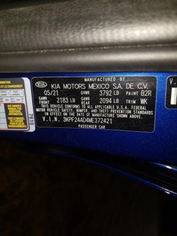 Photo 9 VIN: 3KPF24AD4ME372421 - KIA FORTE FE 