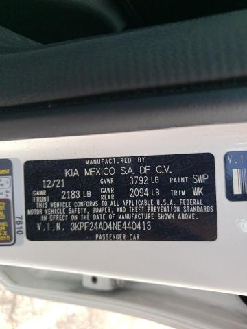 Photo 9 VIN: 3KPF24AD4NE440413 - KIA FORTE FE 