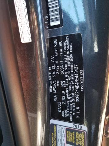 Photo 9 VIN: 3KPF24AD4NE446437 - KIA FORTE FE 