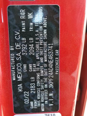 Photo 11 VIN: 3KPF24AD4NE463741 - KIA FORTE FE 