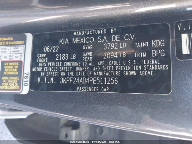 Photo 8 VIN: 3KPF24AD4PE511256 - KIA FORTE 