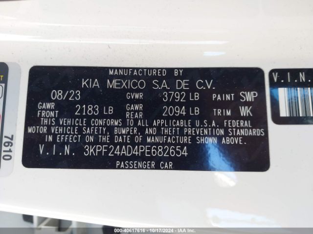 Photo 8 VIN: 3KPF24AD4PE682654 - KIA FORTE 