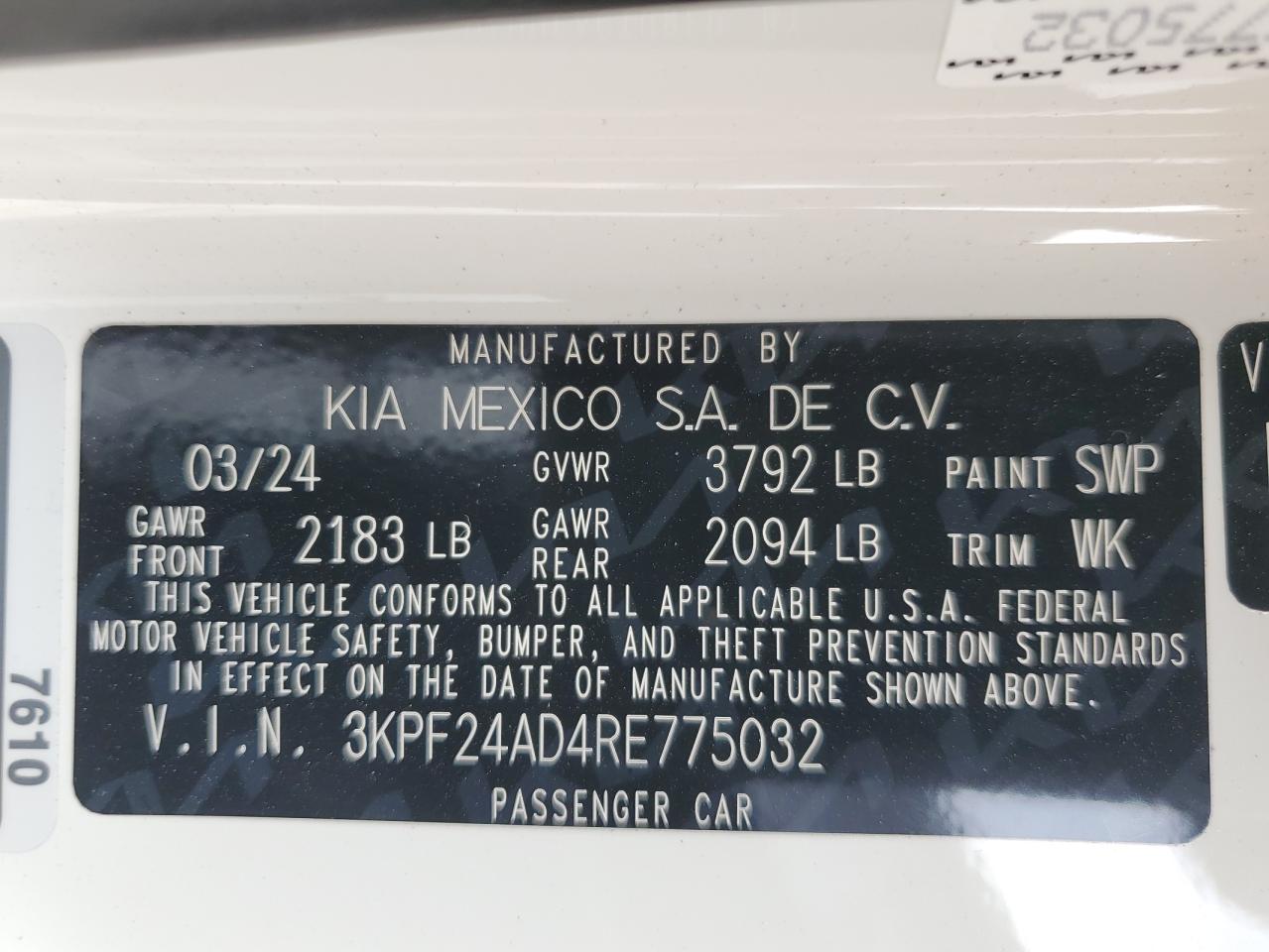 Photo 12 VIN: 3KPF24AD4RE775032 - KIA FORTE 