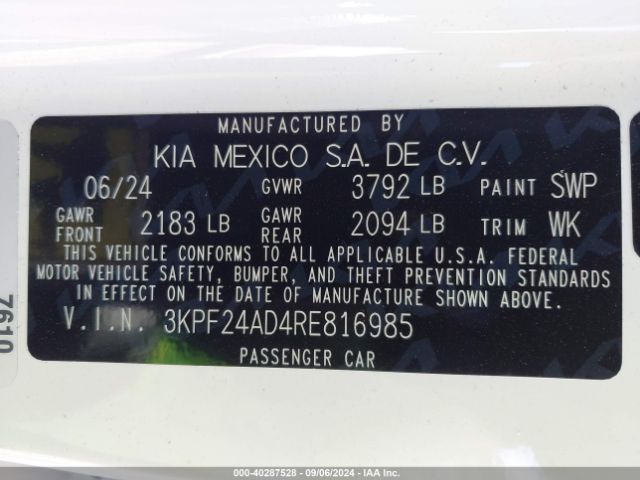 Photo 8 VIN: 3KPF24AD4RE816985 - KIA FORTE 