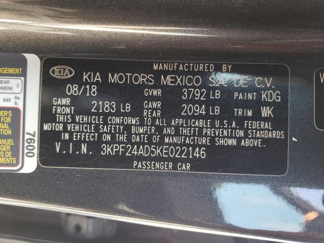 Photo 11 VIN: 3KPF24AD5KE022146 - KIA FORTE FE 