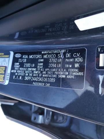 Photo 9 VIN: 3KPF24AD5KE061089 - KIA FORTE FE 