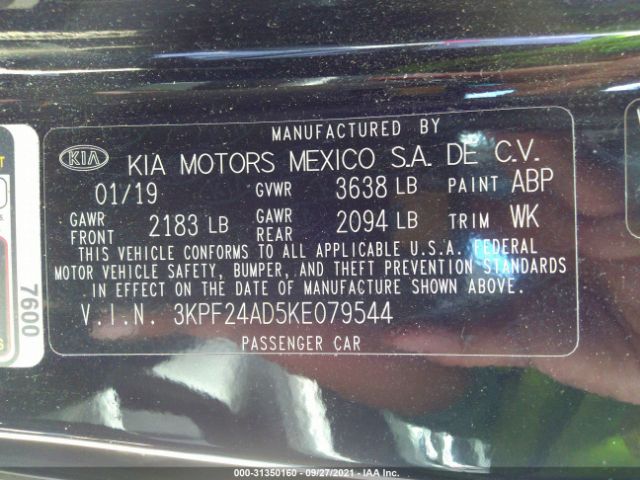 Photo 8 VIN: 3KPF24AD5KE079544 - KIA FORTE 