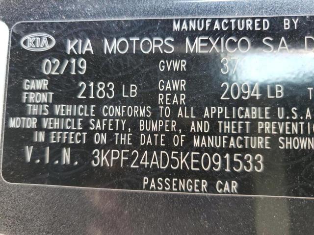 Photo 12 VIN: 3KPF24AD5KE091533 - KIA FORTE FE 