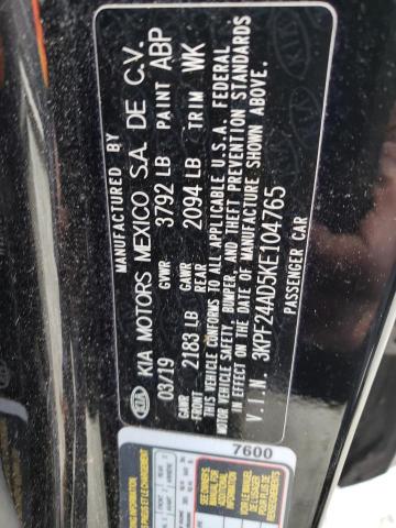 Photo 11 VIN: 3KPF24AD5KE104765 - KIA FORTE FE 