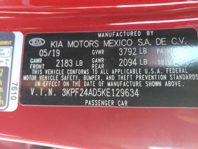 Photo 11 VIN: 3KPF24AD5KE129634 - KIA FORTE FE 