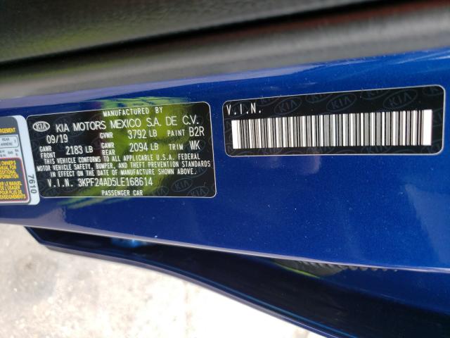 Photo 9 VIN: 3KPF24AD5LE168614 - KIA FORTE FE 