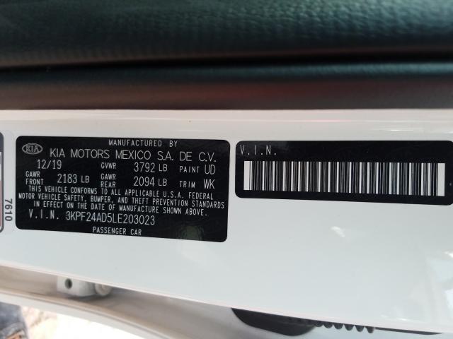 Photo 9 VIN: 3KPF24AD5LE203023 - KIA FORTE FE 