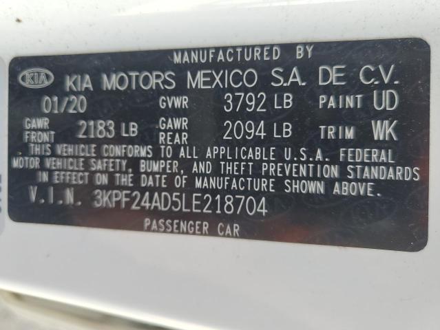 Photo 12 VIN: 3KPF24AD5LE218704 - KIA FORTE FE 