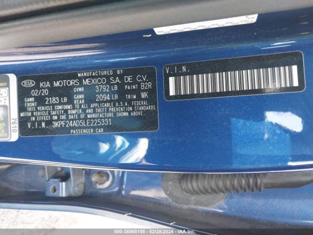 Photo 8 VIN: 3KPF24AD5LE225331 - KIA FORTE 