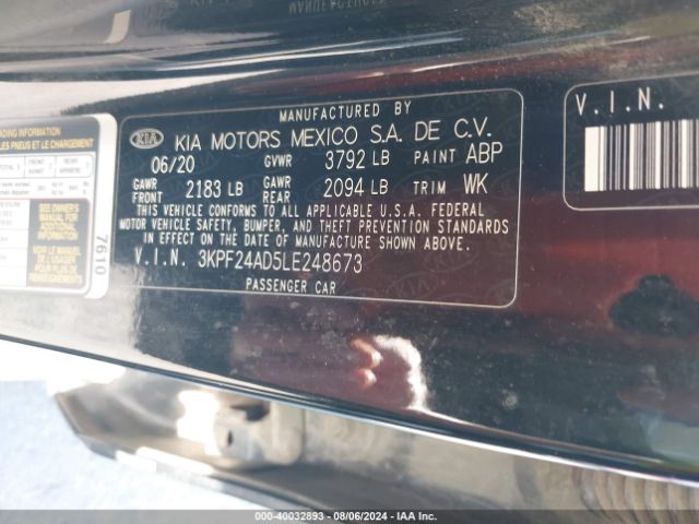 Photo 8 VIN: 3KPF24AD5LE248673 - KIA FORTE 