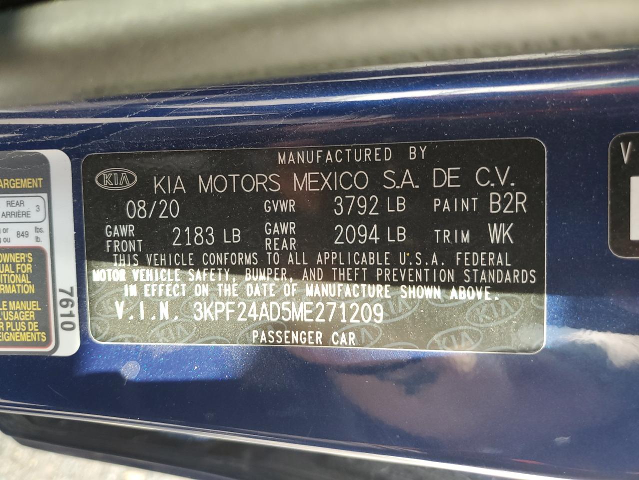 Photo 11 VIN: 3KPF24AD5ME271209 - KIA FORTE 