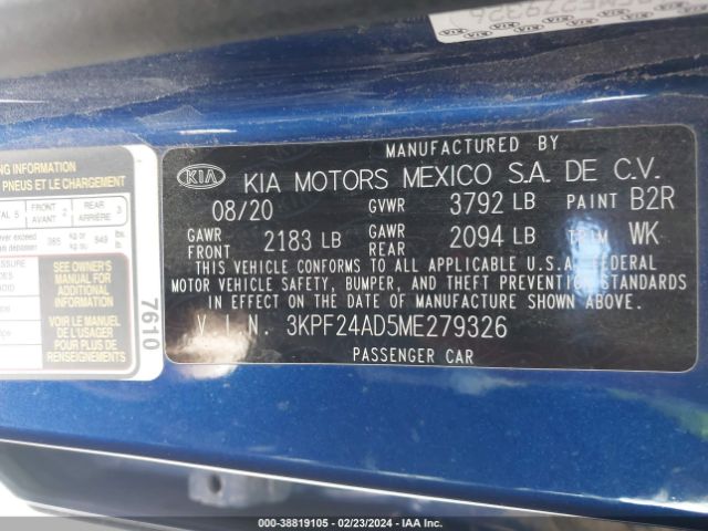 Photo 8 VIN: 3KPF24AD5ME279326 - KIA FORTE 