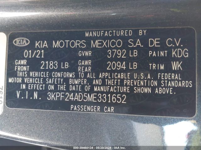 Photo 8 VIN: 3KPF24AD5ME331652 - KIA FORTE 