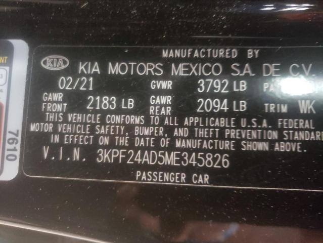 Photo 9 VIN: 3KPF24AD5ME345826 - KIA FORTE FE 