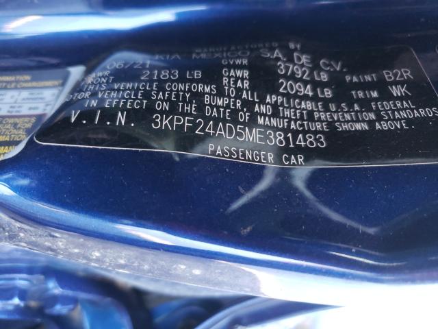 Photo 9 VIN: 3KPF24AD5ME381483 - KIA FORTE FE 