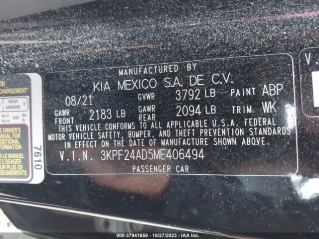 Photo 8 VIN: 3KPF24AD5ME406494 - KIA FORTE 