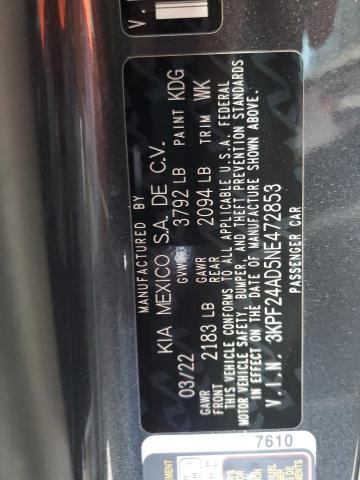 Photo 9 VIN: 3KPF24AD5NE472853 - KIA FORTE FE 