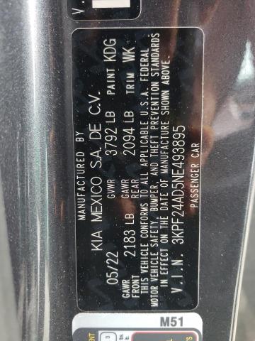 Photo 11 VIN: 3KPF24AD5NE493895 - KIA FORTE FE 