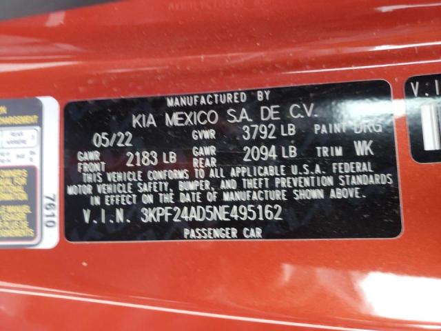 Photo 9 VIN: 3KPF24AD5NE495162 - KIA FORTE FE 