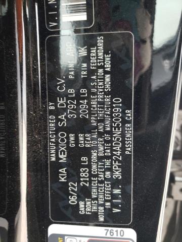 Photo 9 VIN: 3KPF24AD5NE503910 - KIA FORTE FE 