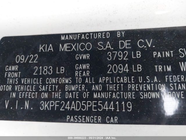 Photo 8 VIN: 3KPF24AD5PE544119 - KIA FORTE 