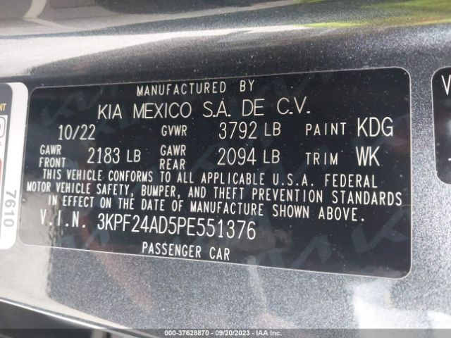 Photo 8 VIN: 3KPF24AD5PE551376 - KIA FORTE 