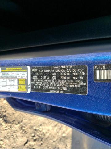 Photo 9 VIN: 3KPF24AD6KE015318 - KIA FORTE FE 