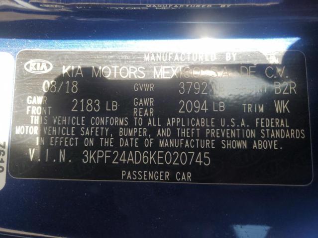 Photo 12 VIN: 3KPF24AD6KE020745 - KIA FORTE FE 