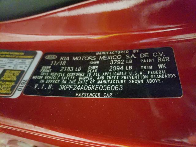 Photo 9 VIN: 3KPF24AD6KE056063 - KIA FORTE FE 