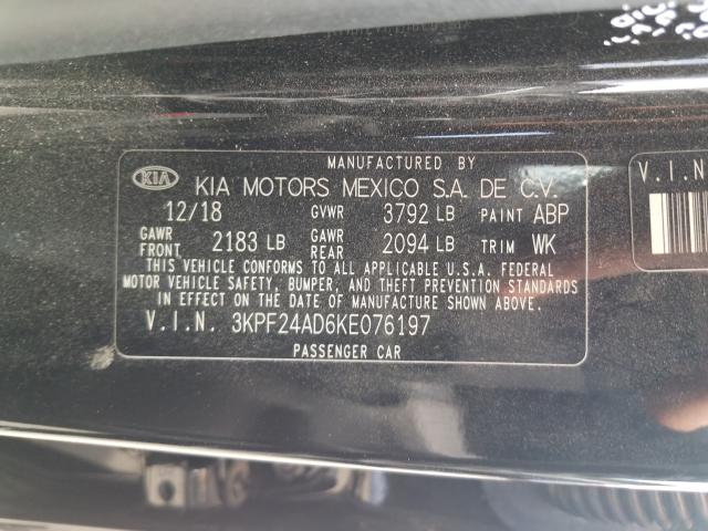 Photo 9 VIN: 3KPF24AD6KE076197 - KIA FORTE FE 