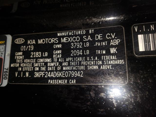 Photo 9 VIN: 3KPF24AD6KE079942 - KIA FORTE FE 