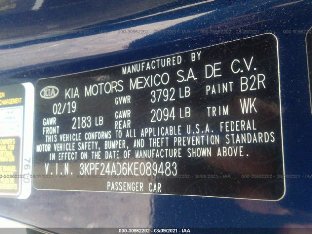 Photo 8 VIN: 3KPF24AD6KE089483 - KIA FORTE 