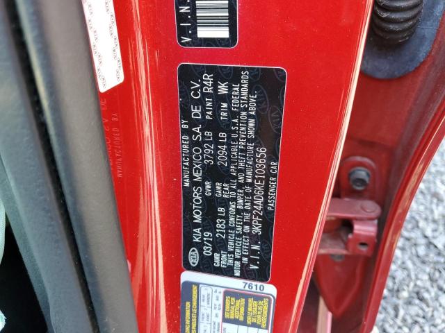 Photo 11 VIN: 3KPF24AD6KE103656 - KIA FORTE FE 